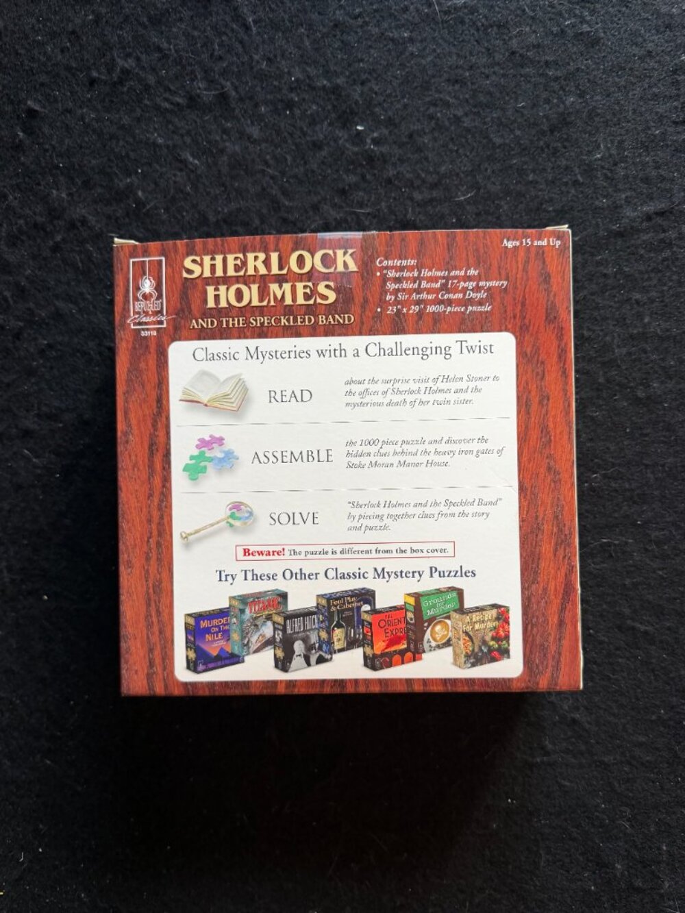 NIB *Sealed* ‘Sherlock Holmes And The Speckled Band’ Mystery Puzzle - Picture 7 of 9
